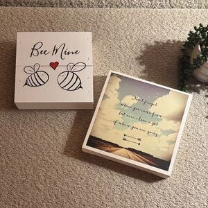 Bee Mine and Inspirational Quote Wall Art